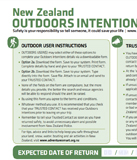 Outdoor Intentions Form