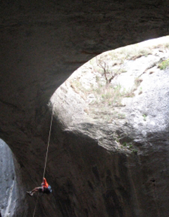 caving
